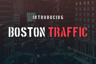 Boston Traffic Stencil Font by Vic Fieger
