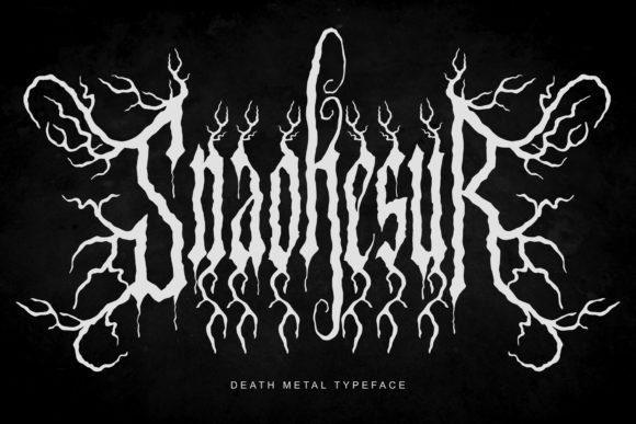 Snaokesur Death Metal Typeface – Raw Typography for Bold Designs