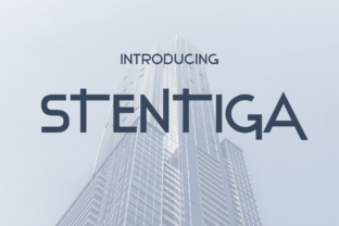 Stentiga A Sleek Modern Display Font for Designers