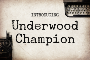 Underwood Champion Vintage Typewriter Font by Vic Fieger